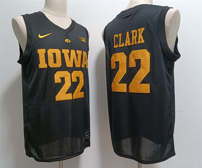 Men's None Black 2024 team authorized Caitlin Clark #22 home jersey