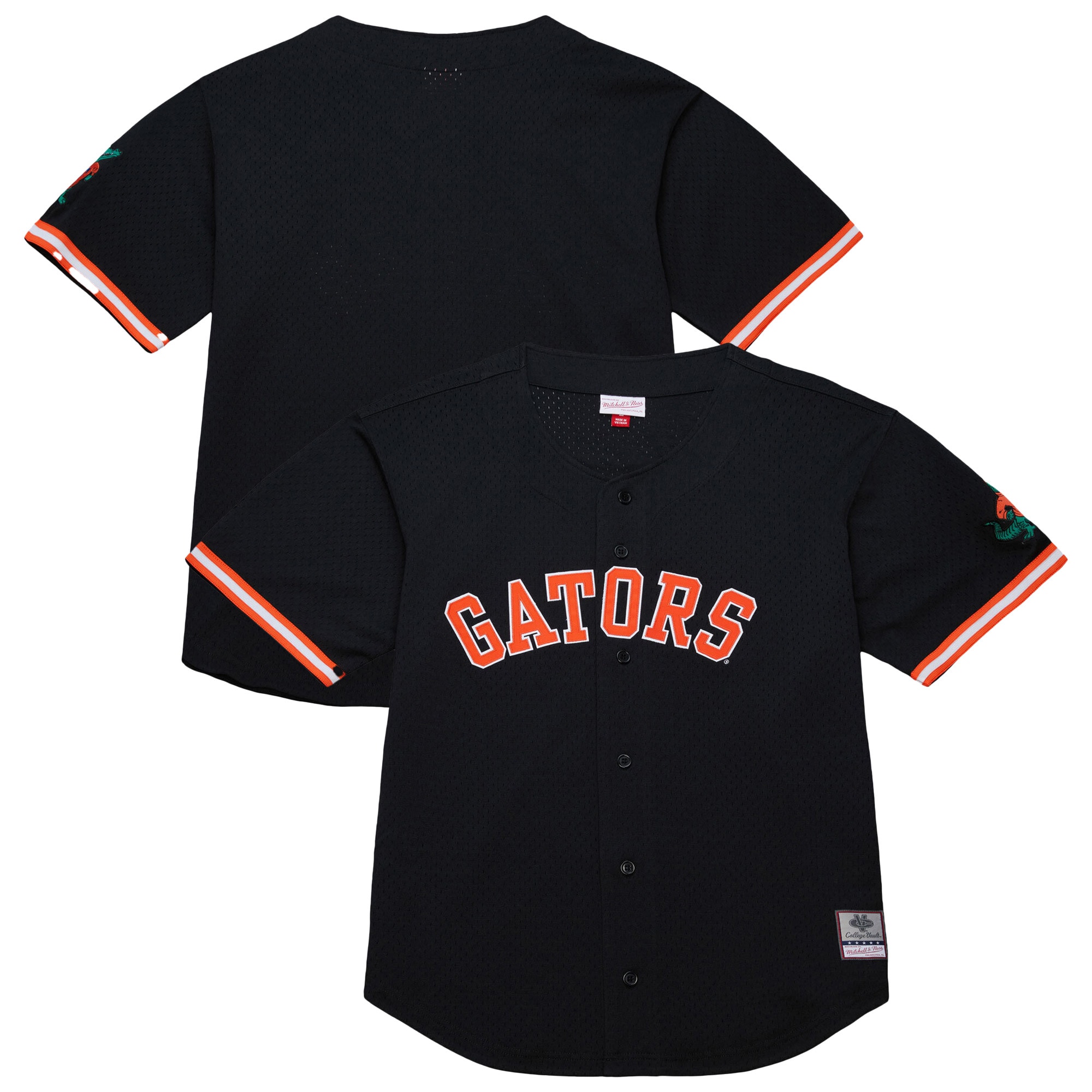 [NJP] Youth Florida Gators On The Clock Full-Button Fashion Jersey - Black