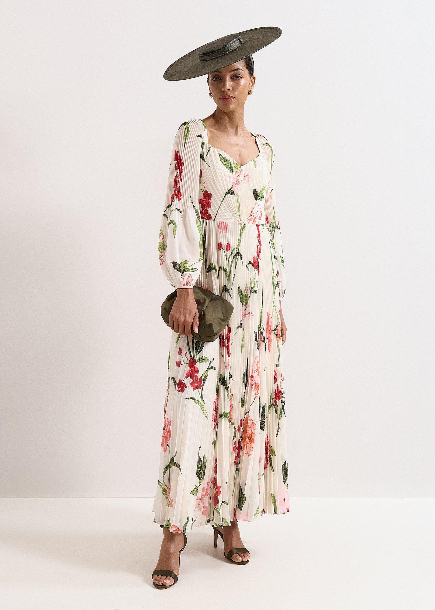 Reanna Floral Pleated Maxi Dress
