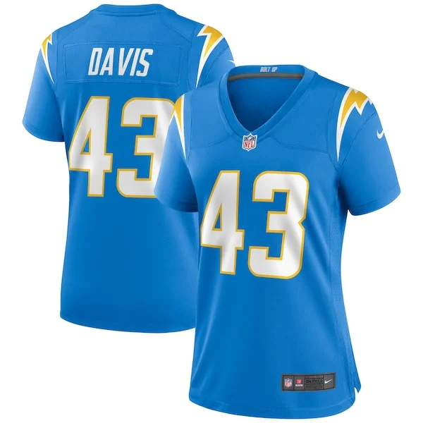 None Michael Davis Game Jersey - Blue | NFL Player Jersey | NFL Footba