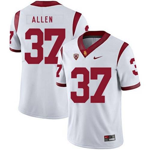 Men's None White 2024 replica Javorius Allen #37 match worn Jersey