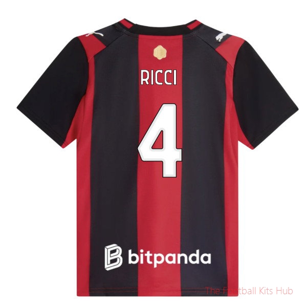 Football AC Milan 2026-2027 Home Shirt (Kids) (Ricci 4)