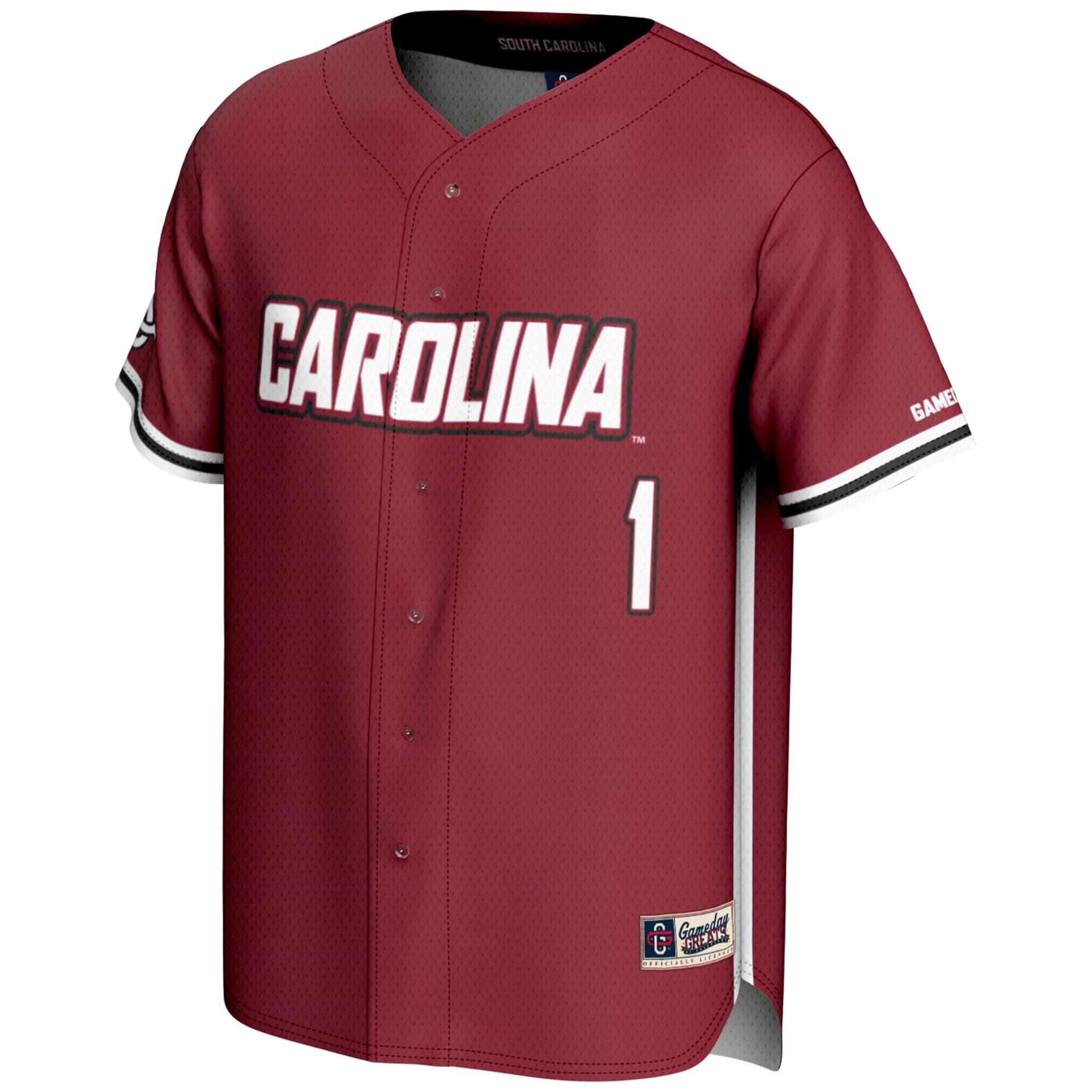 [DDG] South Carolina Gamecocks GameDay Greats Lightweight Baseball Fashion Jersey - Garnet