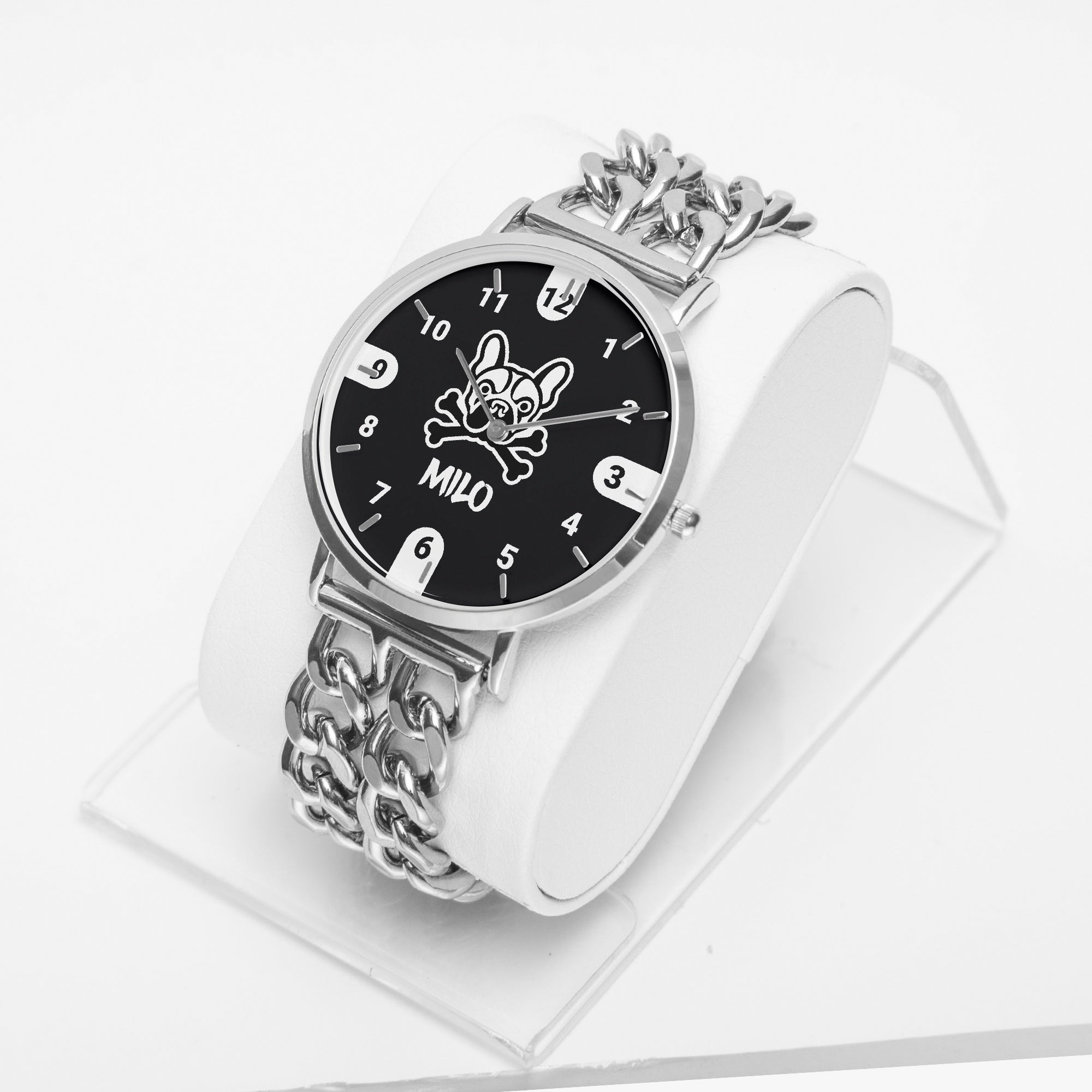 Personalized Chic Hollow Strap Watch For Frenchie Lovers Winter Wear