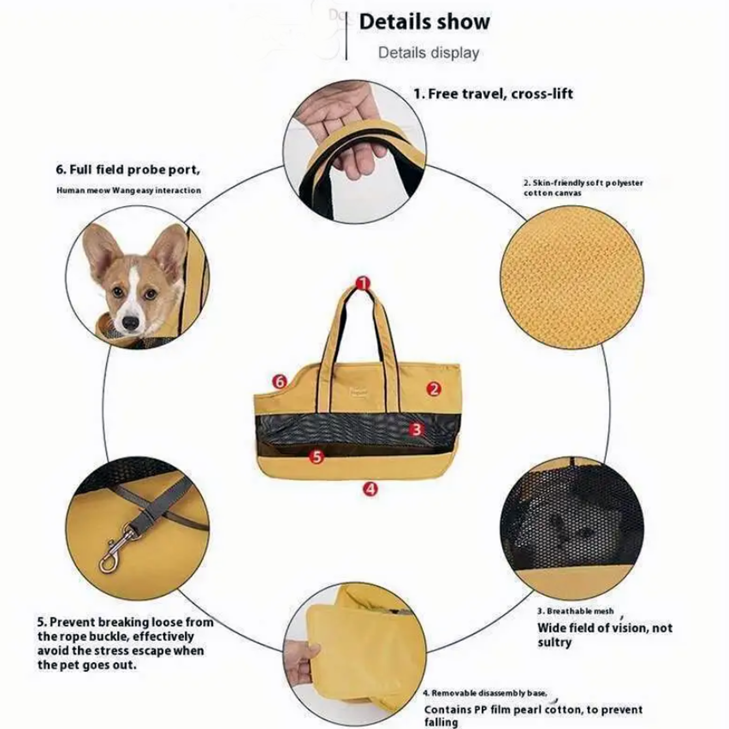 Cozy Aerofren French Bulldog Breathable Bag – Comfortable Dog Sling C...