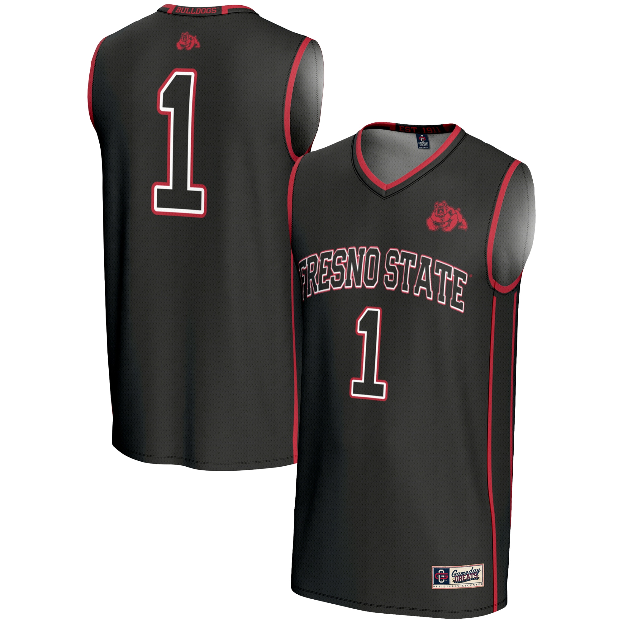 [NJP] Fresno State Bulldogs GameDay Greats Youth Lightweight Basketball Jersey - Black