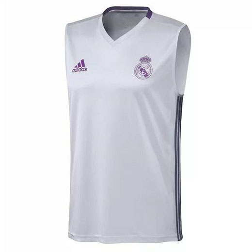 Durable Real Madrid White 201617 Vest Soccer Jersey Shirt