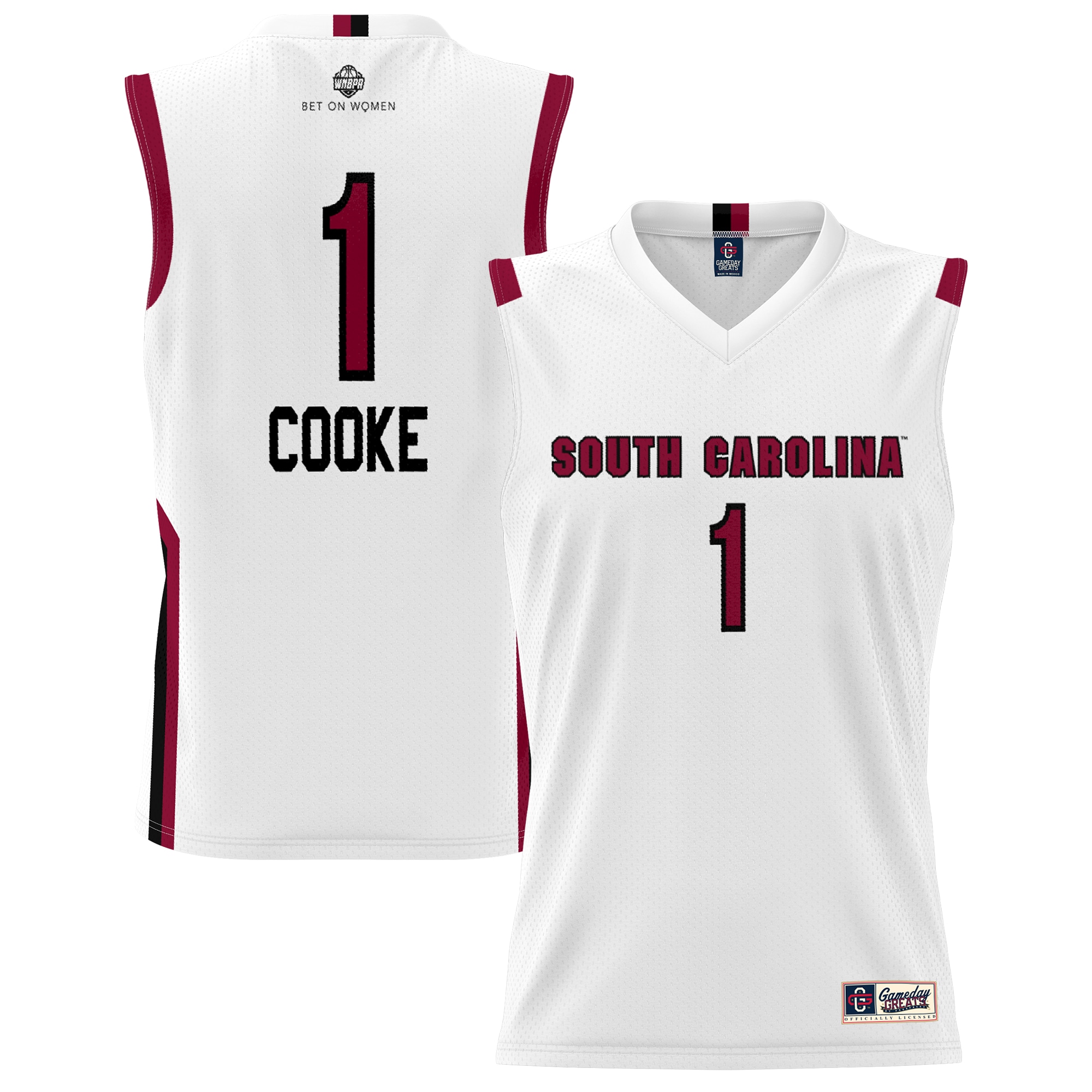 [NJP] South Carolina Gamecocks GameDay Greats Unisex Lightweight Basketball Alumni Jersey - White