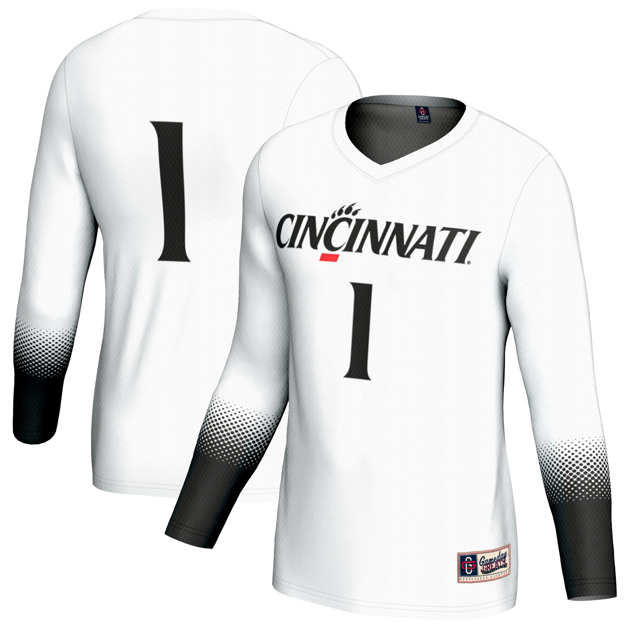 [NJP] Cincinnati Bearcats GameDay Greats Youth Lightweight Collegiate Volleyball Fashion Jersey - White
