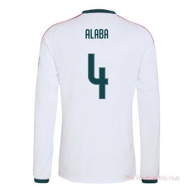 2026-2027 Real Madrid Long Sleeve Home Shirt (Alaba 4)