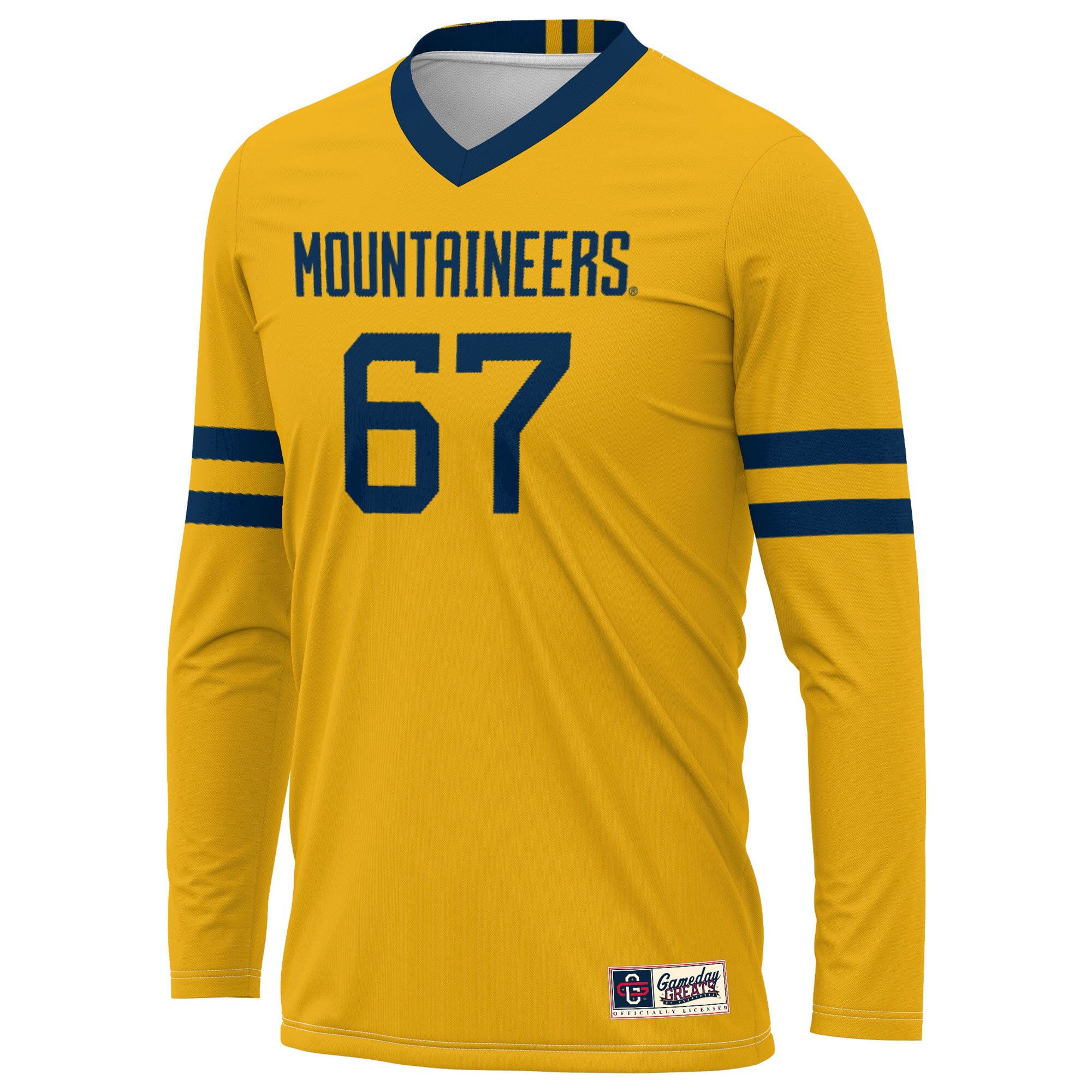[DDG] West Virginia Mountaineers GameDay Greats Unisex Lightweight Volleyball Jersey - Gold