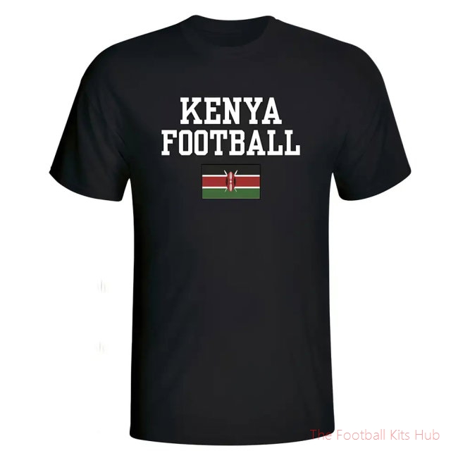 Men Kenya Football T-Shirt - Black