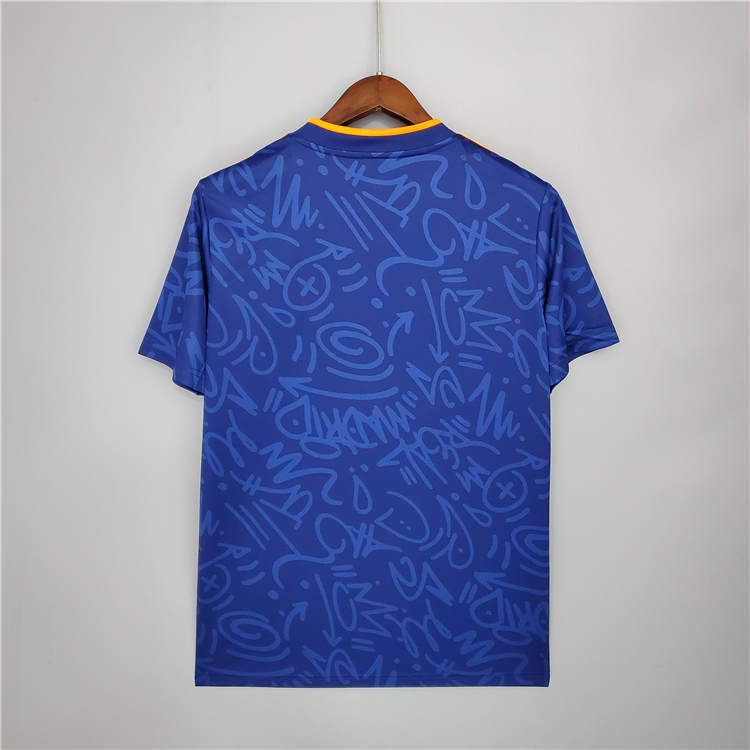 Official Real Madrid 21-22 Away Blue Soccer Jersey Football Shirt