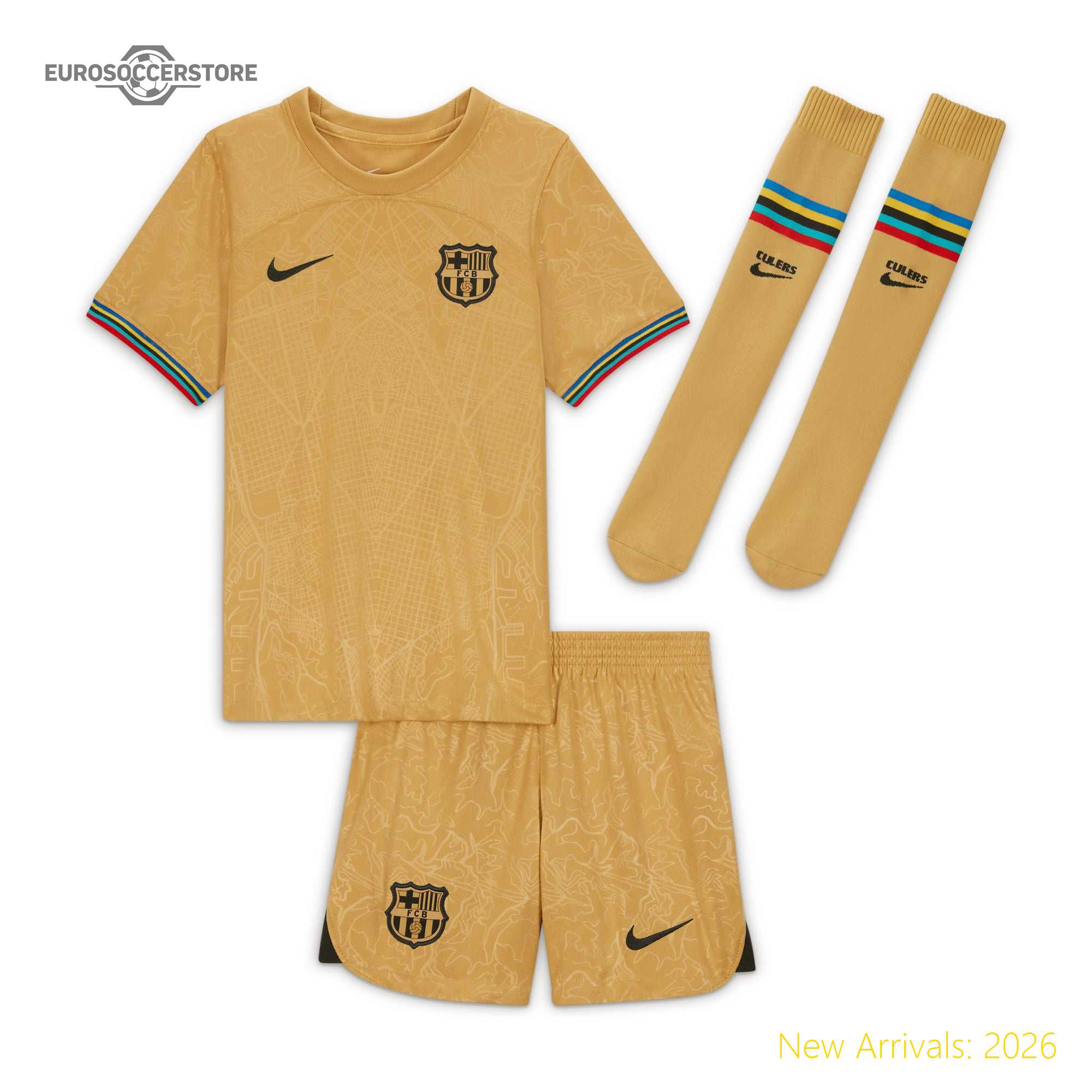 Adult Bar Barcelona Little Boys Away Kit Durable Away Jersey 2023