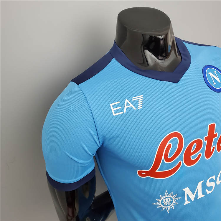 Official Napoli 21-22 Home Blue Soccer Jersey Football Shirt Player