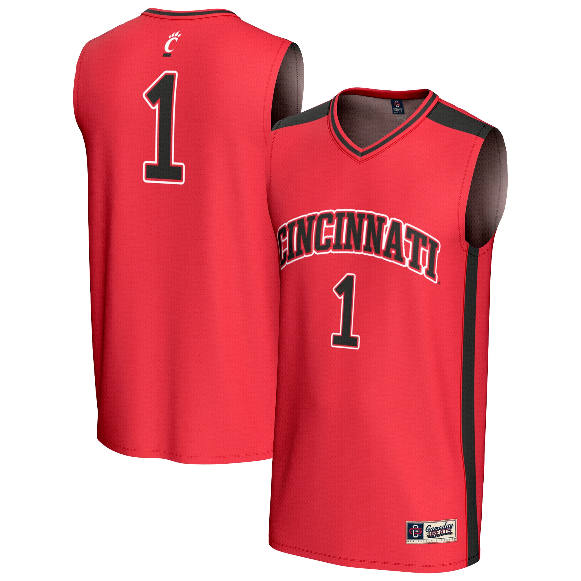 [NJP] Cincinnati Bearcats GameDay Greats Youth Lightweight Collegiate Basketball Fashion Jersey - Red