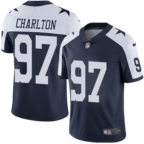 NFL DAL Cowboys Taco Charlton #97 Navy Limited Game Jersey - Premium
