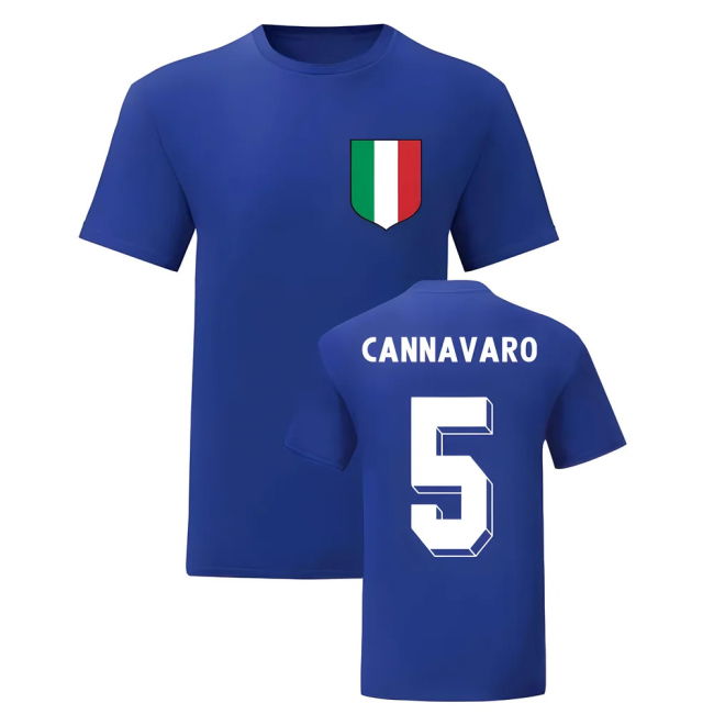 Fabio Cannavaro Italy National Hero Tee\'S (Blue) Euro Authentic