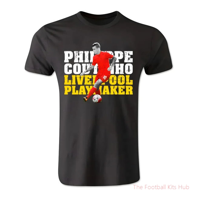 Philippe Coutinho Liverpool Playmaker T-Shirt (Black)