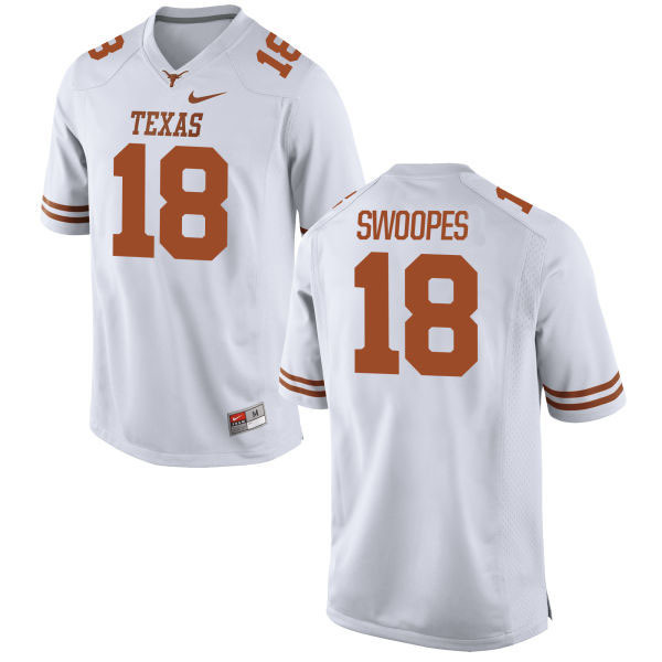 Men's UT TX White 2024 game day Tyrone Swoopes #18 game jersey Jersey