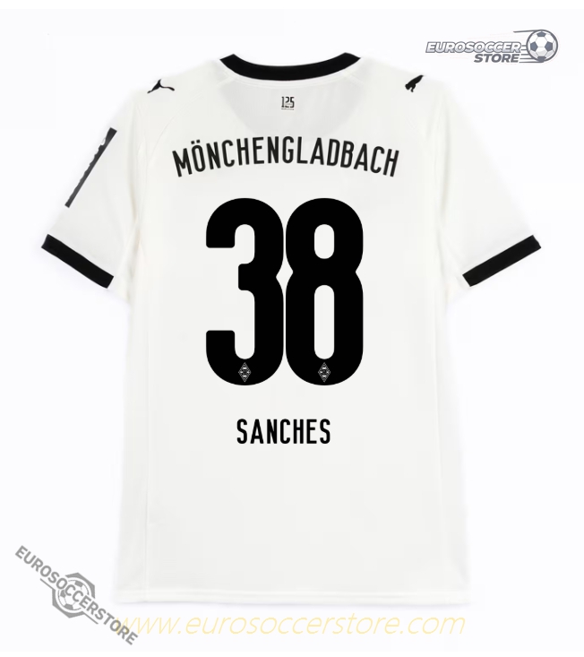 Borussia Monchengladbach's 25-26 Home Jersey featuring SANCHES with the number 38