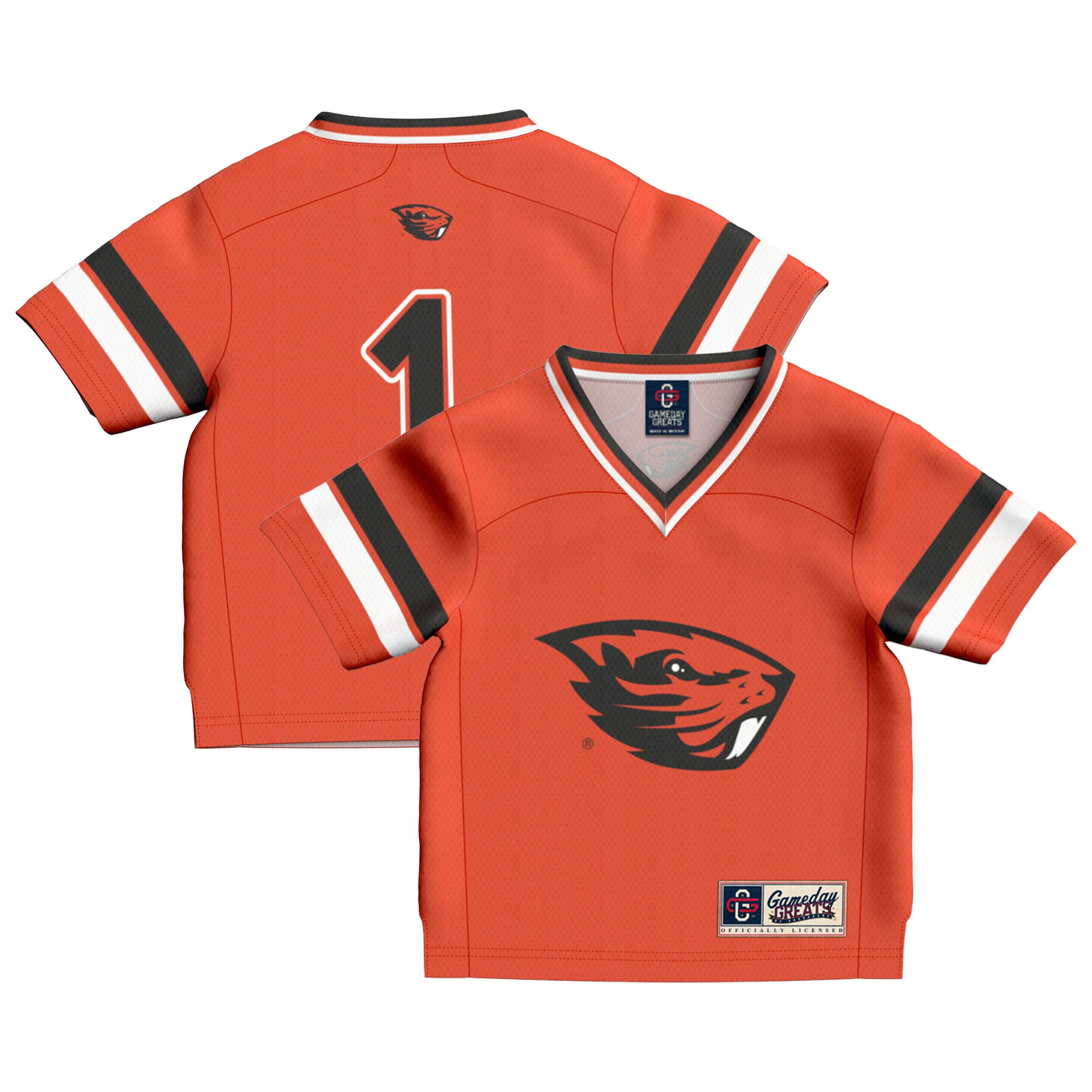 #1 Oregon State Beavers GameDay Greats Toddler Collegiate Football Fashion 2026 Season Football Jersey - Orange