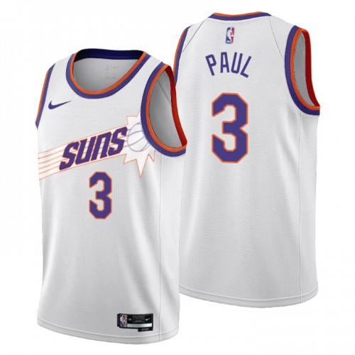 Suns White Chris Paul #3 Nike Jersey - Discounted Basketball Jersey