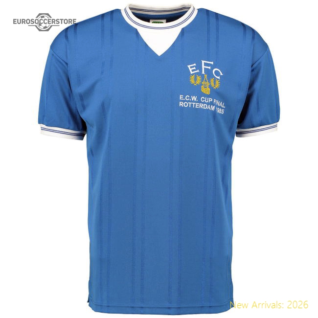 Authentic Score Draw Everton 1985 Ecwc Final Home Shirt - Premium