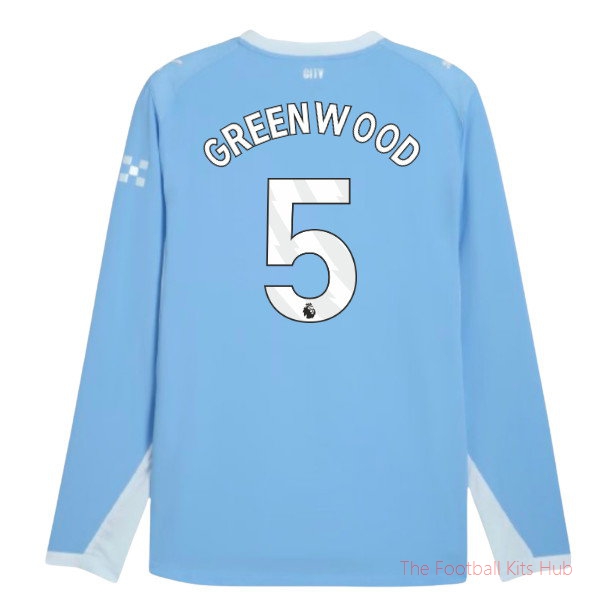 Man City 2026-2027 Long Sleeve Home Shirt (Greenwood 5)