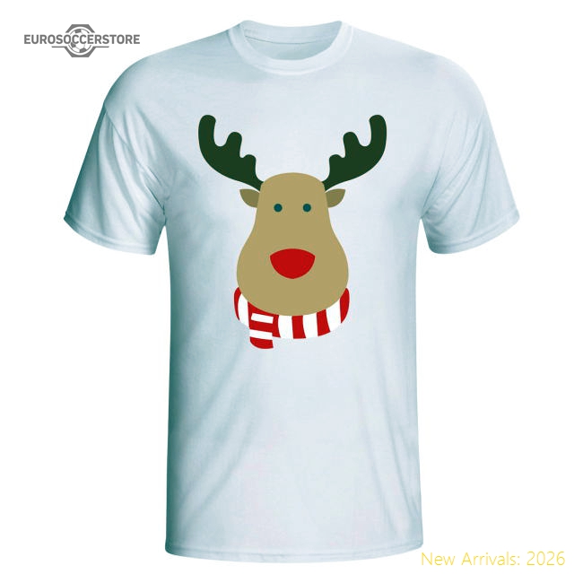 Premium Wrexham Rudolph Supporters T-shirt (white) - Premium Quality