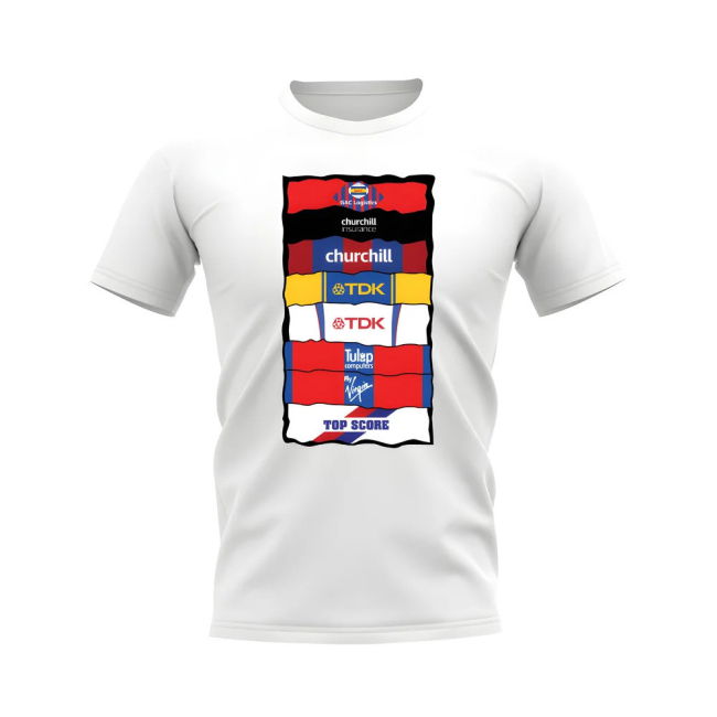 Crystal Palace Sponsor History T-shirt (White)