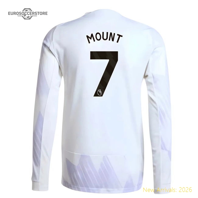 Authentic 2025-2026 Man Utd Authentic Long Sleeve Away Shirt (mount