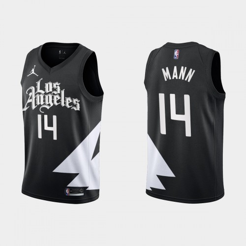 Los Angeles Los Angeles Clippers #14 Terance Mann Black Mens Nike NBA 2022-23 Statement Edition Jersey Mens