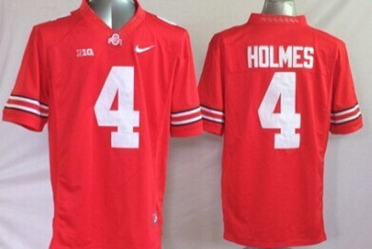 Men's OSU Ohio #4 Santonio Holmes Red 2014 official licensed