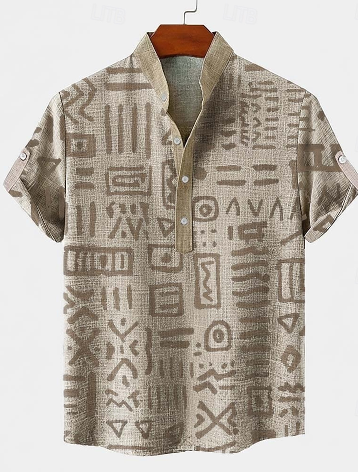 Men's Tribal Ethic / African Primitive Geometric Shirt Button Down