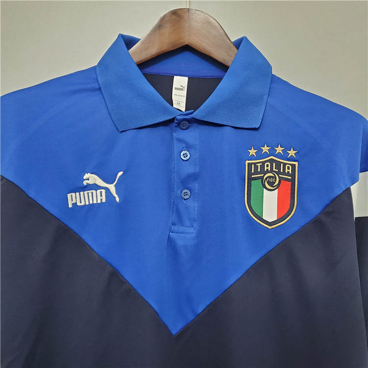 Euro 2020 Italy 20-21 NavyBlue Polo Shirt - Official Replica 15275