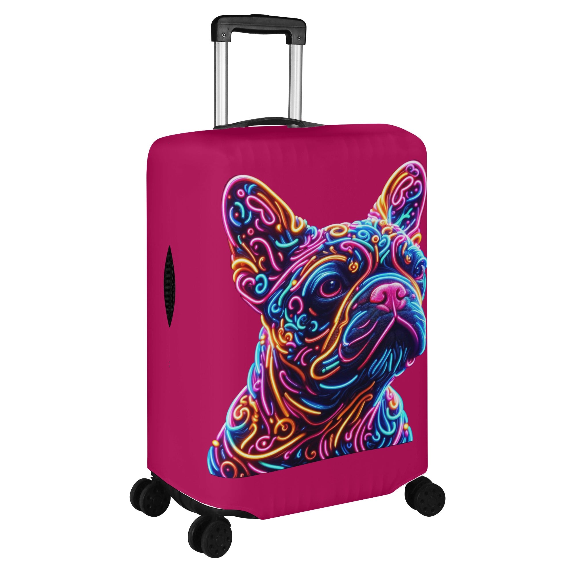 Culture-Inspired Neon Style - Luggage Cover for Dog Owners Durable
