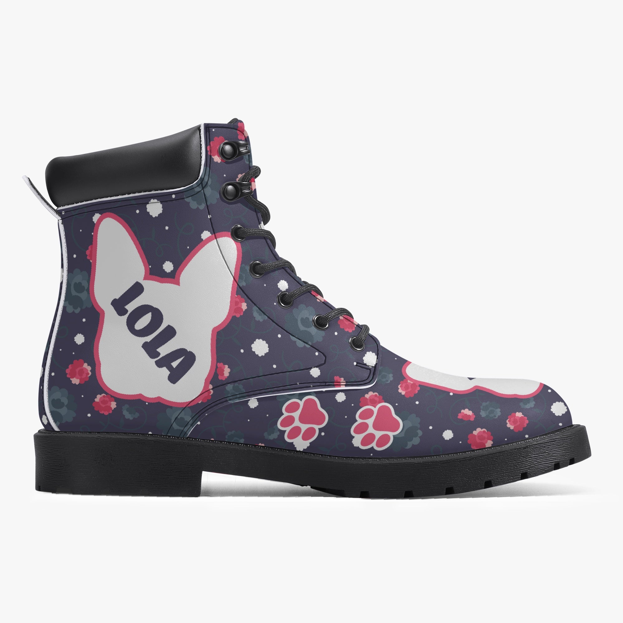 - Premium Personalized Casual Leather Boot For Dog Lovers | Stylish Look