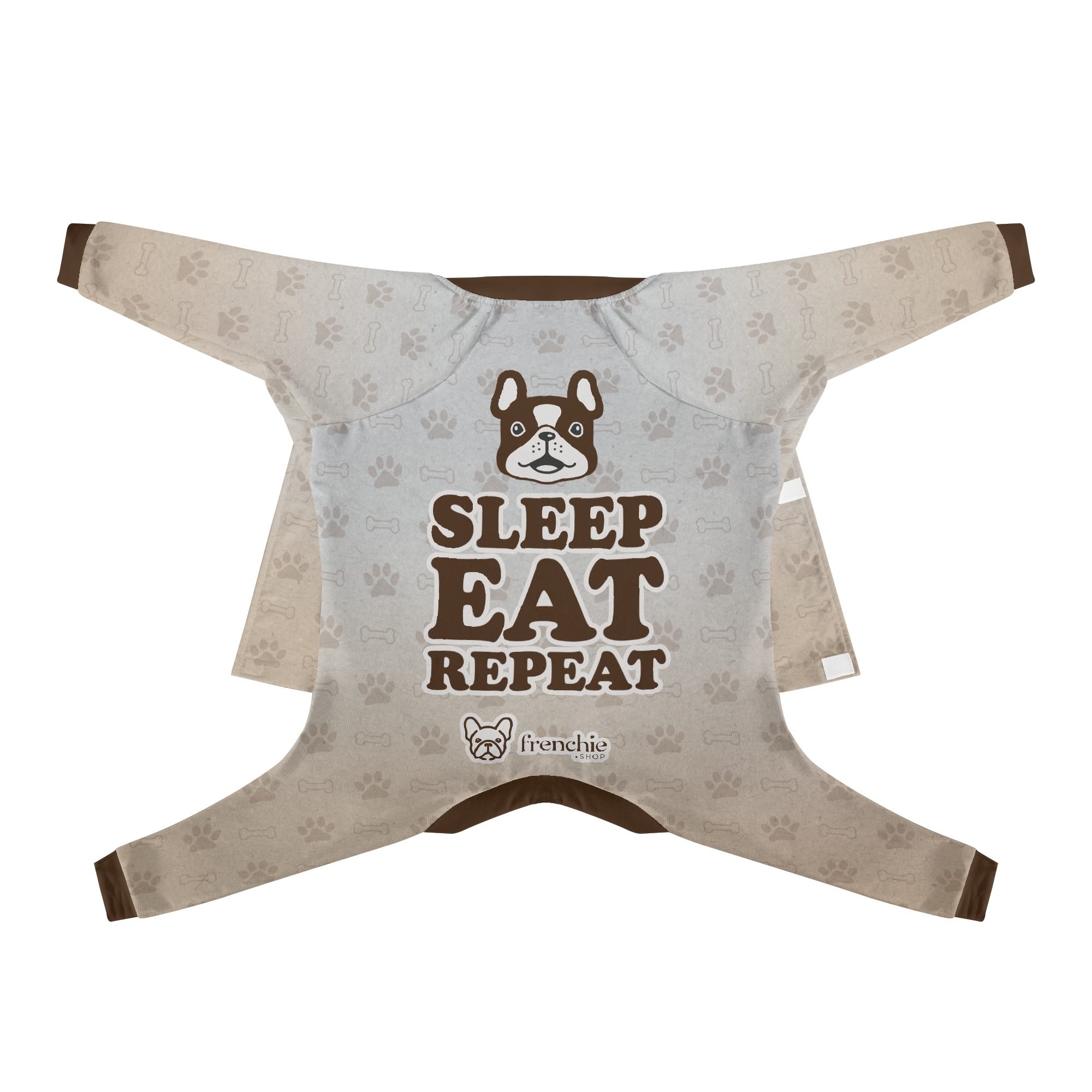 French Bulldog Sleep, Eat, Repeat Frenchie Pajamas – Ultra Soft, Cozy,