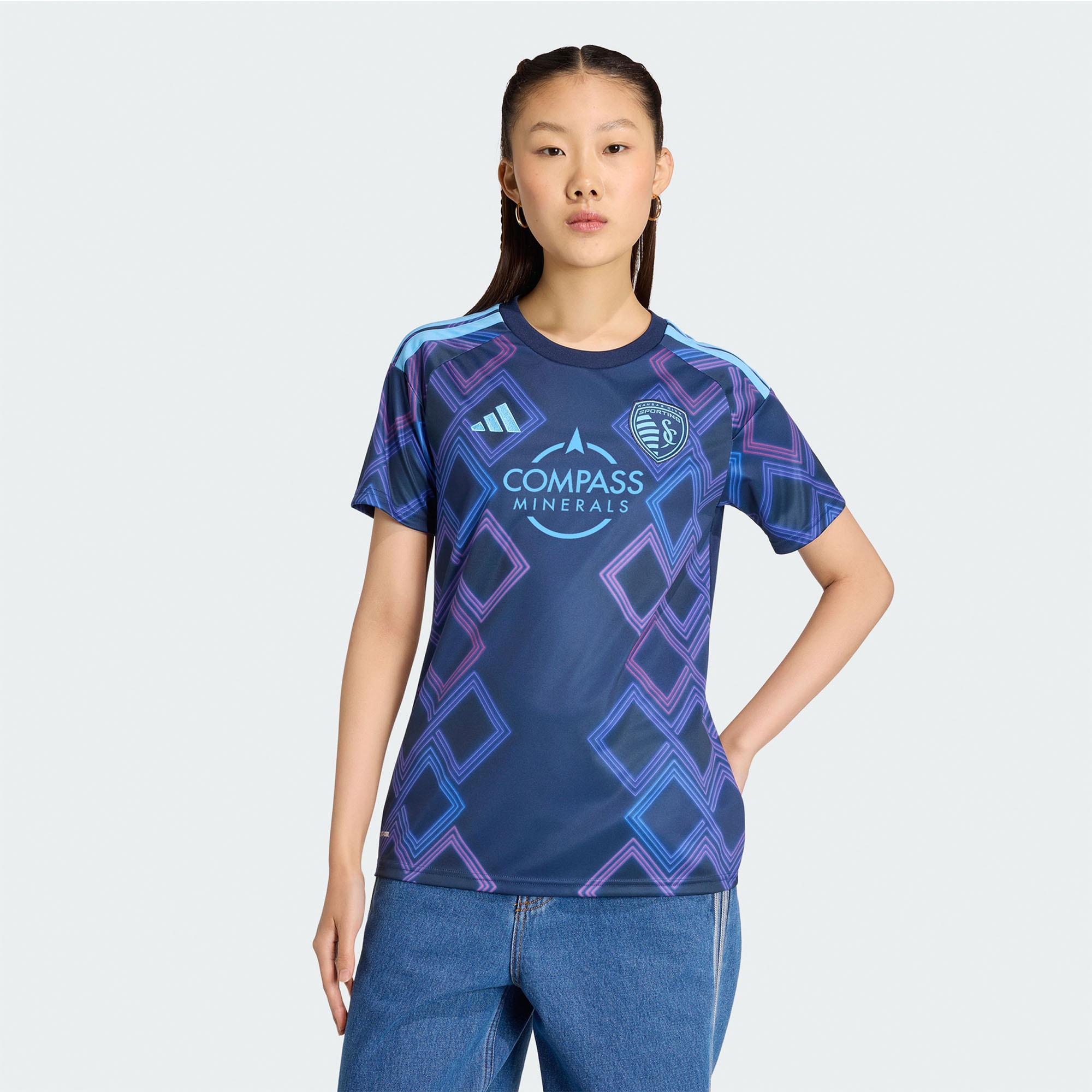 [SJH] Youth Sporting Kansas City Women's 2026 The 18th & Vine Kit Replica Jersey - Blue