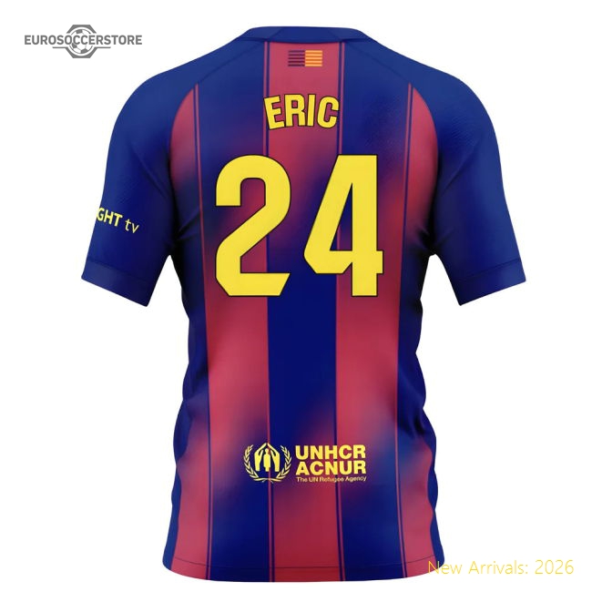 Genuine 2025-2026 Barcelona Home Shirt (Kids) (Eric 24)