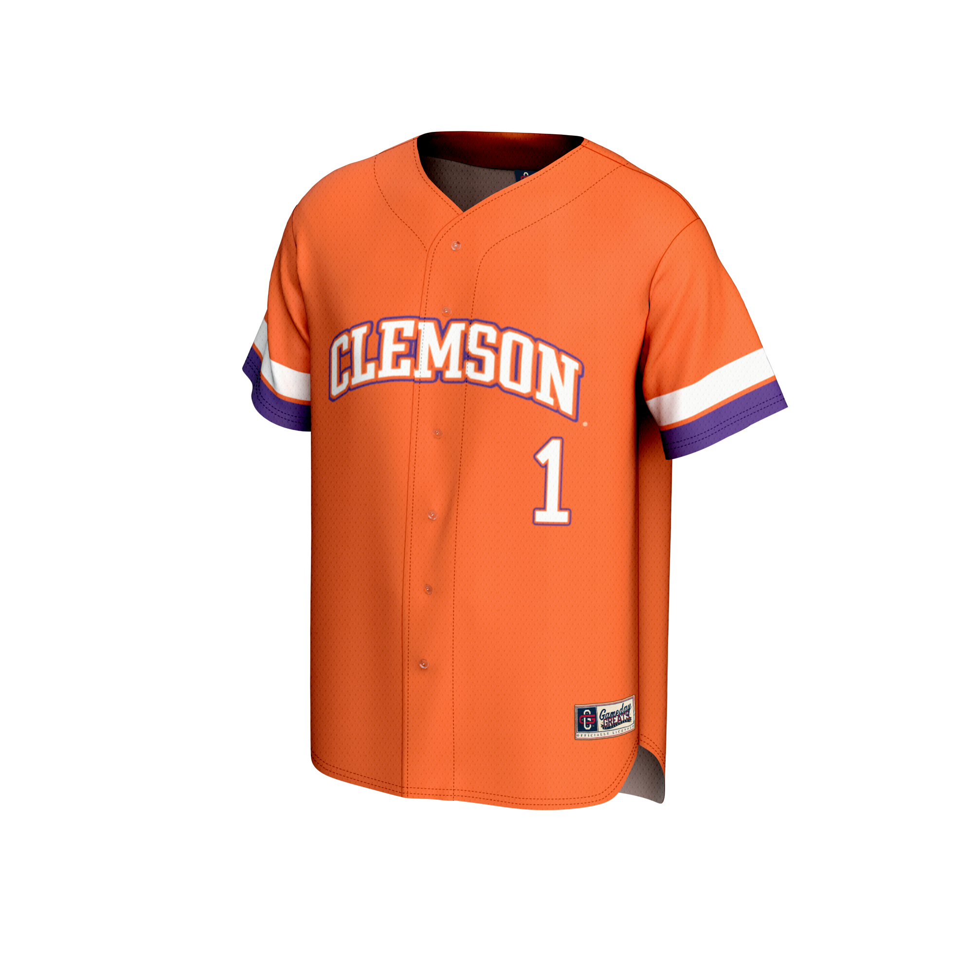 [DDG] Clemson Tigers GameDay Greats Youth Lightweight Collegiate Baseball Fashion Jersey - Orange