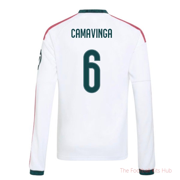 Real Madrid 2026-2027 Long Sleeve Home Shirt (Kids) (Camavinga 6)