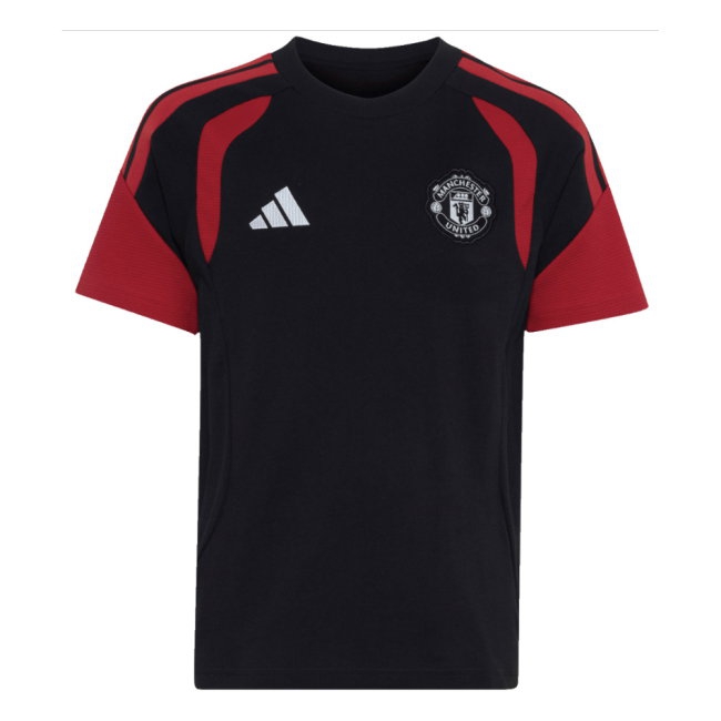 [L1D] 2026-2027 Man Utd Tiro Training Tee (Black) - Kids (B.Fernandes 8)