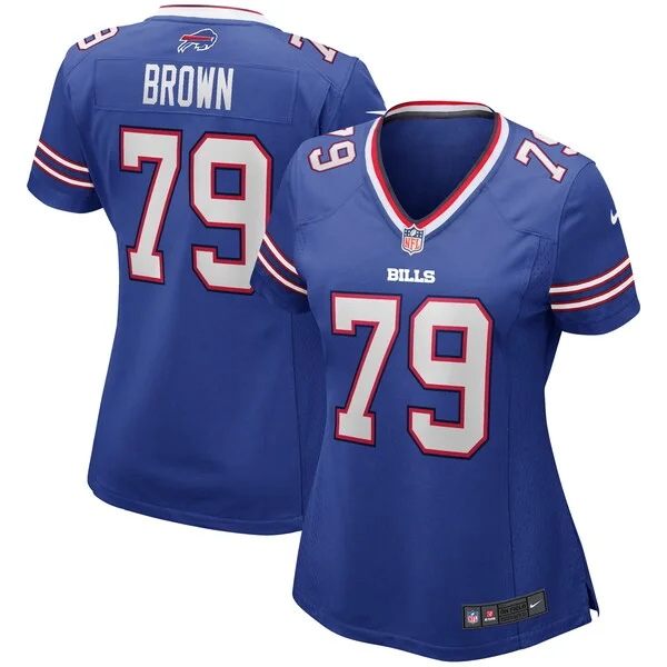 None Ruben Brown Game Jersey - Royal | NFL Player Jersey | NFL Footbal