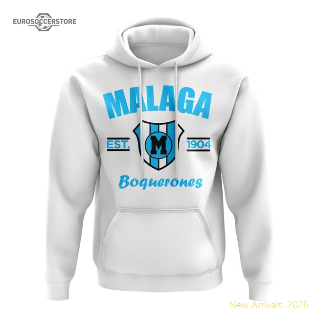 Popular Authentic Malaga Established Football Hoody (White)