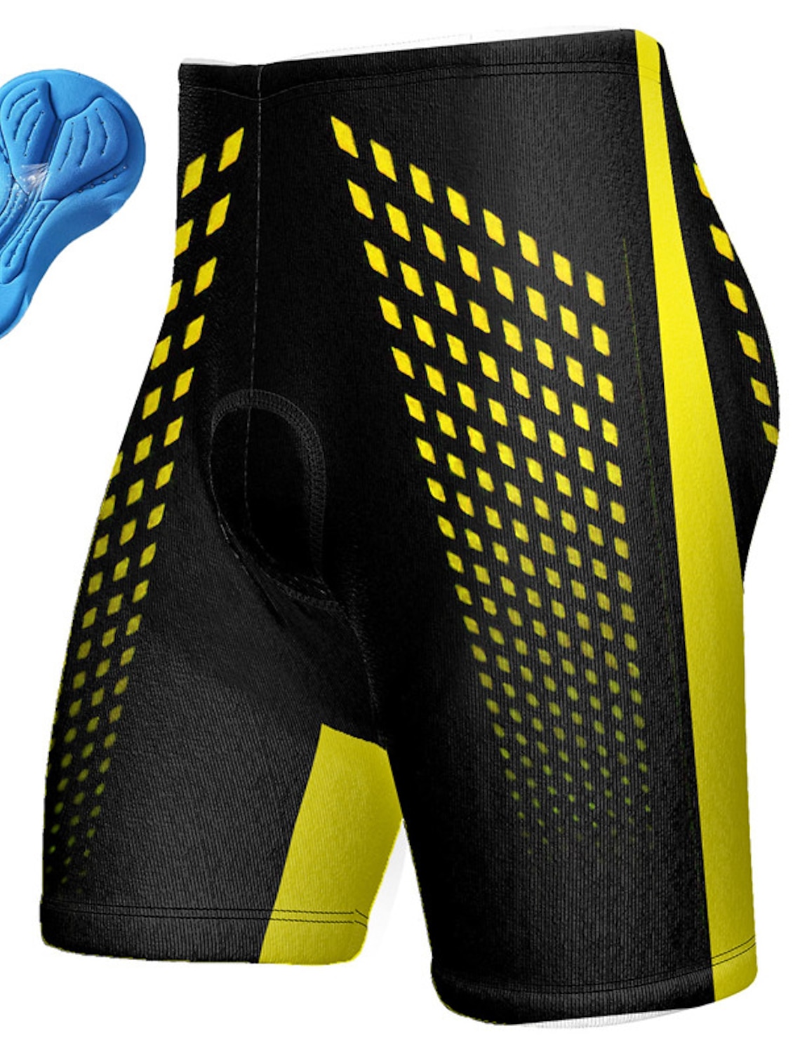 Men's Graphic Geometic Cycling Shorts Bike Padded Shorts / Chamois Bottoms Mountain Bike MTB Road Bike Cycling Sports 3D Pad Cycling Quick Dry Moisture Wicking Yellow Red Spandex Clothing Apparel