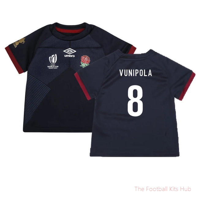 England RWC 2023 Alternate Replica Rugby Baby Shirt (Vunipola 8)