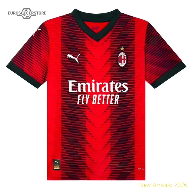 Ac Milan Home Premium Jersey Athletic Fit Official Design