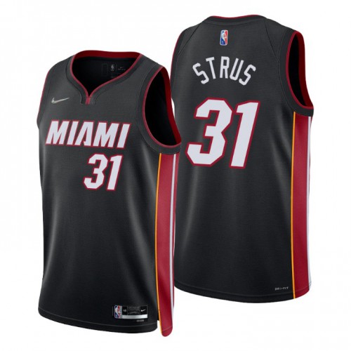 Black Nike Miami Heat #31 Heat Jersey - Moisture-Wicking Game Day Wear